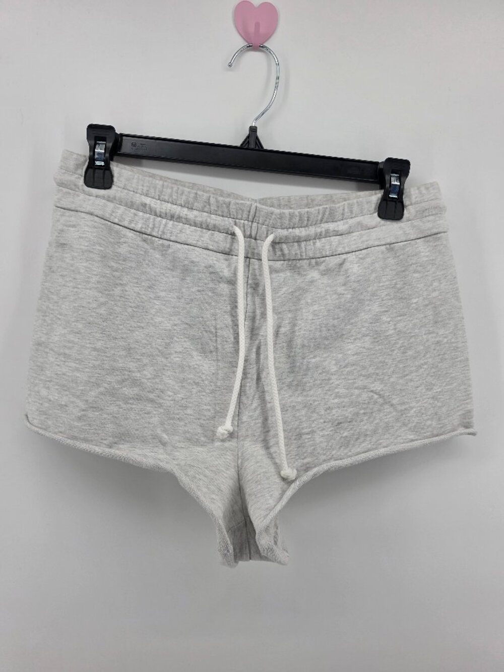 TNA Aritzia Fleece Drawstring Sweat Shorts‎ Heather Grey Womens Medium